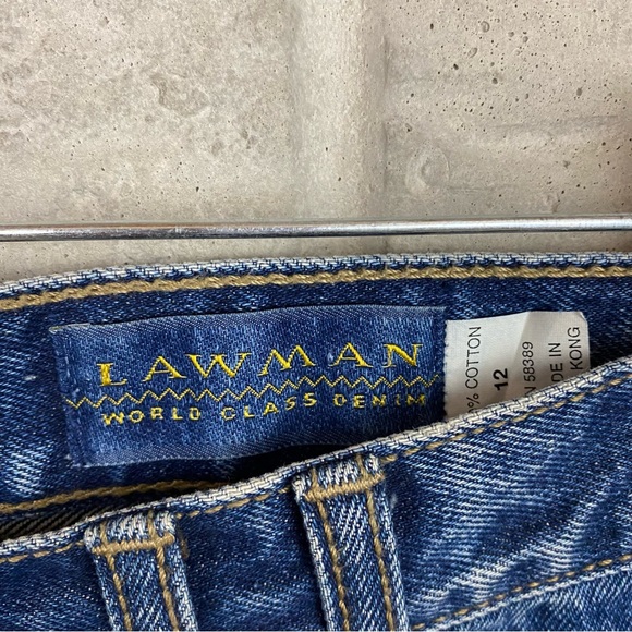 Vintage Lawman Jeans Women Size 12 High Waist Straight 90s Western Rodeo VTG - Picture 5 of 7
